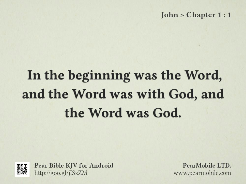 John, Chapter 1:1